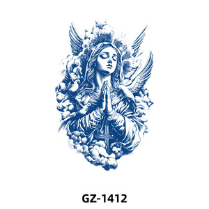 Nouveaux autocollants de tatouage aux herbes 2026, motifs animaux totemiques (araignée, dragon, serpent), imperméables et résistants à la transpiration, bleus, pour hommes et femmes - Product Image 5