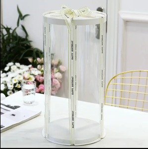 Nouvelle boîte à gâteaux transparente 3-en-1 paquet de cuisson multi-taille 6 8 12 "gâteau rond - Product Image 6