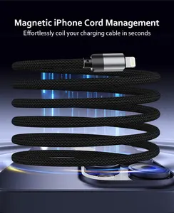 Pabrik kabel Data magnetik pengisi daya Usb C ke L 30w untuk Iphone kabel pengisian daya magnetik cepat untuk Iphone 1314 15