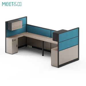 Multi-piece Modern Melamine Furniture Set Good Price Open Work Space Staff Workstation Coworking Office Cubicle Desk Made MDF - Product Image 2