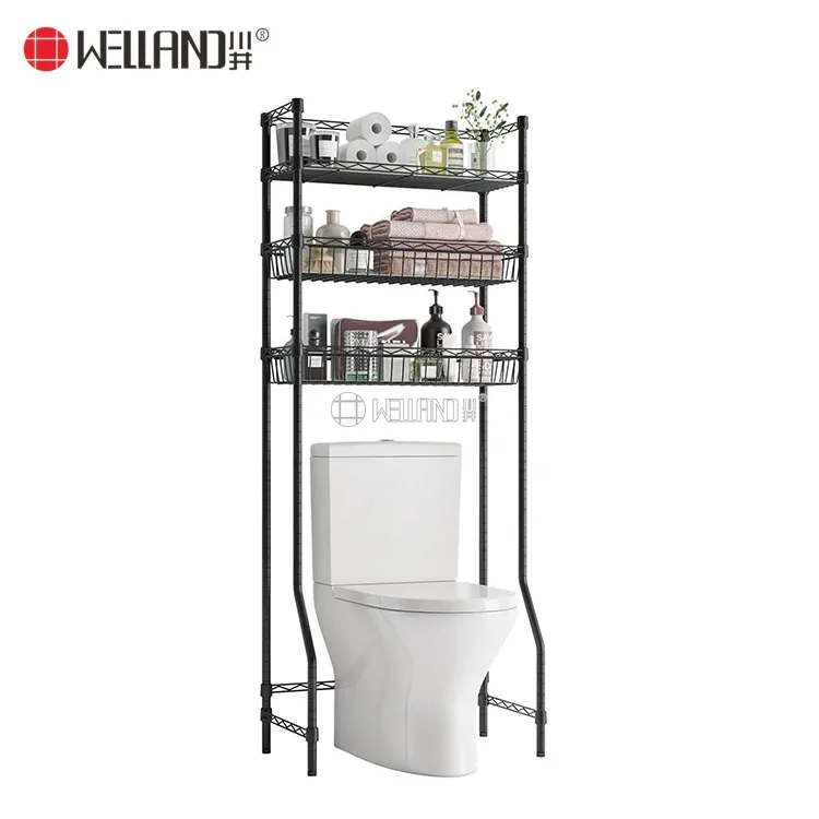 Adequate Inventory Multilayer Storage 3 Layers Space Over The Toilet Storage Bathroom Rack