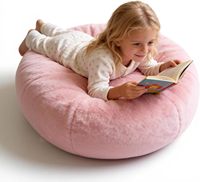 Housse de pouf en fausse fourrure au design moderne pour enfants, super douce, lavable, sans rembourrage