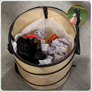 Seau pliable pour le camping en plein air, poubelle portable pour l'intérieur des tentes, pliable avec clips, seau de jardin, seau pour la collecte des feuilles - Product Image 3