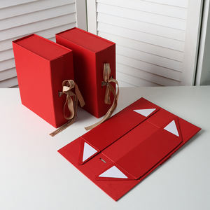 Scatole di abbigliamento di lusso personalizzate per imballaggio in cartone vestiti/<span class=keywords><strong>scarpe</strong></span> scatola regalo magnetica bianca opaca con nastro - Product Image 5