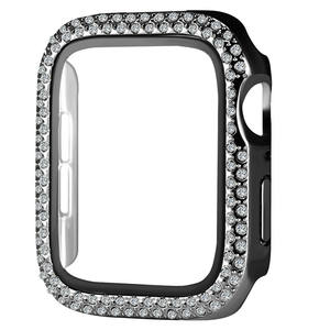 2 en 1 Protector de pantalla de vidrio templado Bling Watch Funda protectora para <span class=keywords><strong>Apple</strong></span> Watch 38/40/42/44mm - Product Image 1
