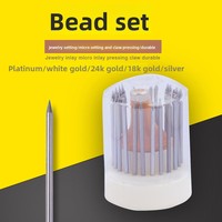 Kit d'outils de pose de perles et de pierres précieuses pour bijoux, avec aiguilles de micro-pavé et gravure, pour or et argent, 12 et 23 aiguilles