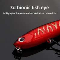 Leurre de pêche artificiel en plastique dur Micro Minnow flottant Topwater Pencil Zig-Zag Walker 55mm 31g pour achigan et brochet rouge