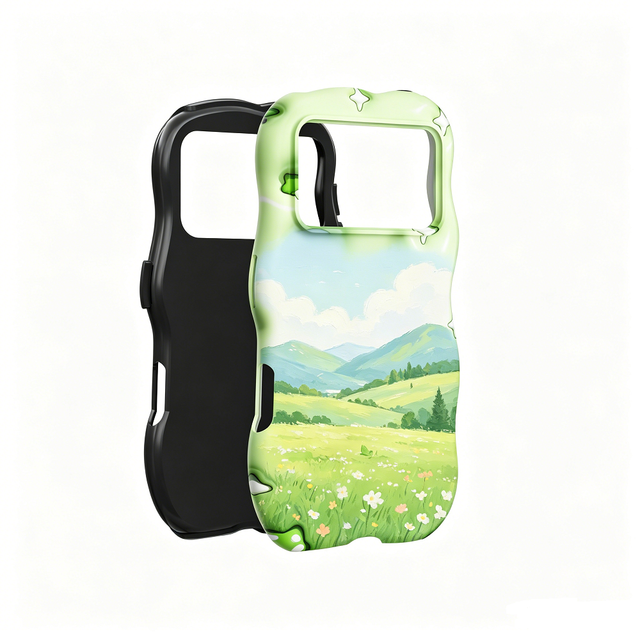 TuoLi 3D Coated 2 In1 TPU+PC 3d Sublimation Blank Double Mobile Cover DIY Custom Print Phone Case for Heat Transfer Machine