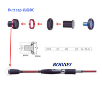 Booney Rod Composants de construction Wind Check Butt End Canne à pêche Building Butt Cap