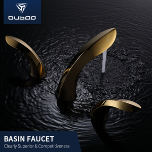 Moderno 3 fori <span class=keywords><strong>bagno</strong></span> lavelli <span class=keywords><strong>rubinetti</strong></span> <span class=keywords><strong>per</strong></span> il <span class=keywords><strong>bagno</strong></span> Oro - Product Image 4