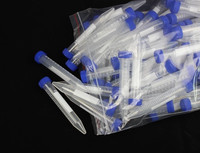 HAIJU LAB 15ml Fond conique Falcon Centrifugeuse Tube PP Matériel avec bouchon à vis bleu