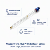 Électrode pH haute température pour la fermentation, stérilisable à la vapeur, 0-140 °C, capteur pH pour bioréacteur, personnalisable OEM ODM