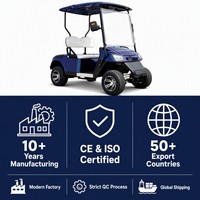 Carrito de Golf Eléctrico de 4 Ruedas, 2 Asientos, Alta Velocidad, 35 km/h, 25% de Inclinación, para Campos de Golf, Resorts y Hoteles