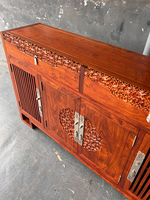Meuble Senye, buffet de style chinois moderne, Kyocera Suli Hedgehog en bois de rose, multifonctionnel, pour salle à manger et entrée