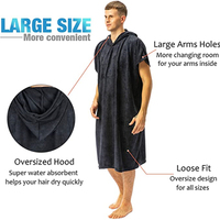 Grand Microfibre À Capuchon Plage Changement Robe OEM Pas Cher Handdoek Surf Serviette Poncho