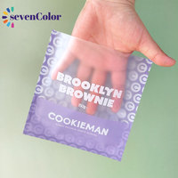 Custom Printed Logo Personalized Design Individual Single Packaging Plastic Heat Seal Matte Frosted Cookie Bags with Window
