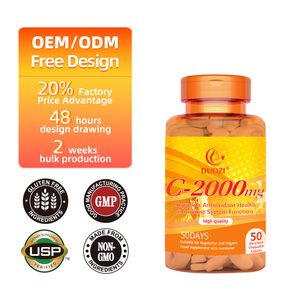 OEM/ODM Vitamin C-2000mg <strong>Tablets</strong> Herbal Extracts for <strong>Adult</strong> Immune Collagen Support Vegan Vitamin for Skin Food Supplements - Product Image 1
