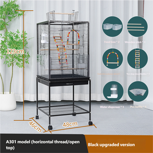 Üstün Kalite Metal Düğme Kapamalı Çevre Dostu Klasik Dekoratif Kuş Kafesi Villa Geniş Muhabbet Kuşu Yetiştirme Oturma Odası Evcil Hayvanı - Product Image 4