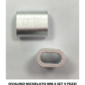 Set di 4 rivetti ovali nichelati diametro 4 mm per lavori e fai da te - Product Image 1