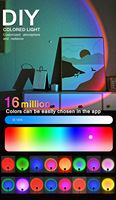 Lampe de projection coucher de soleil intelligente RGB 16 couleurs avec télécommande APP, veilleuse d'ambiance LED USB pour chambre à coucher