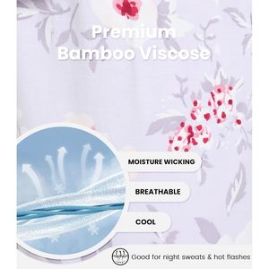 Conjunto de Pijama de Viscosa de Bambú para Mujer al por Mayor, Top de Manga Corta y Pantalones Capri, Ropa de Dormir Suave e Informal para Mujer - Product Image 5