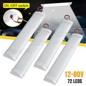 1/2/4 Piezas Tira de Luz LED para Interior de Coche, Lámpara de Barra con Interruptor ON/OFF para Camioneta, Camión, Autocaravana, Caravana, Barco, Cocina - Product Image 2