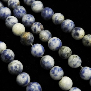 Venta al por mayor natural redondo punto <span class=keywords><strong>azul</strong></span> Jasper suelta perlas sodalita de piedras preciosas - Product Image 2