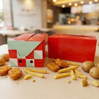 Boîtes à emporter jetables de qualité alimentaire auto-établissantes avec fenêtre personnalisable, trous de ventilation et papier sulfurisé résistant à la graisse