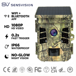 Caméra de surveillance de la faune, de chasse et de sentier, alimentée par énergie solaire, 4G, détection par IA, longue durée de vie de la batterie, infrarouge caché, télécommande extérieure - Product Image 1