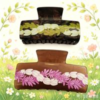 Pinces à cheveux Hawaïennes personnalisées imprimées, pinces à cheveux Ka Lei en acétate, accessoires pour cheveux de printemps et d'été pour la plage