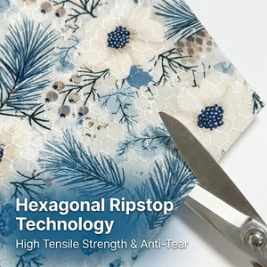 Tissu Ripstop Hexagonal Imperméable Effet Lotus, Impression Numérique Personnalisée, Tissu Ripstop <span class=keywords><strong>au</strong></span> <span class=keywords><strong>Mètre</strong></span> pour Équipement de Plein Air et Sacs à Dos - Product Image 4