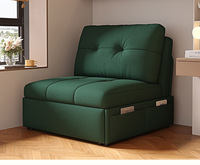 Canapé-lit modulable multifonctionnel en tissu au design moderne, fauteuil de détente extensible, canapé-lit escamotable