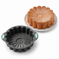 Moule à gâteau rond en silicone avec poignées, motif soleil perlé, antiadhésif, réutilisable, pour four, vente en gros