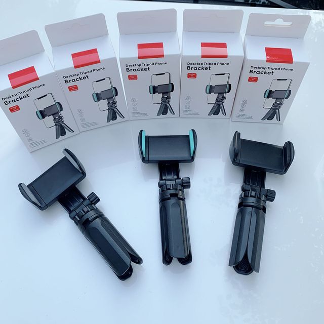 Tripod for Smartphone Camera Desk Tripod Mount Cell Phone Holder Table Stand for Vlogging, Live Streaming, Zoom Meeting