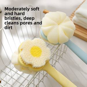 Brosse de bain double face 2-en-1 à long manche, spéciale pour le dos, pour la douche et le bain - Product Image 3