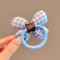 Élastiques à cheveux floraux pour enfants, attaches pour chignon et queue de cheval haute pour filles, chouchous en tissu faits à la main mignons pour petites filles