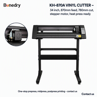 Presse à chaud KH-870A, découpeuse de vinyle 34 pouces (870 mm) avec alimentation 780 mm, moteur pas à pas, Signmaster pour autocollants, décalcomanies, HTV et fabrication de signalétique