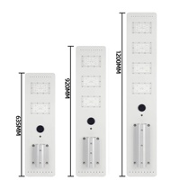 Lampadaire solaire intégré en aluminium moulé sous pression 30W avec détecteur de mouvement, étanche IP65, lampe LED pour extérieur, campus, routes et parkings