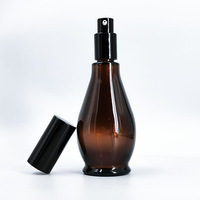 Vente en gros d'usine - Flacons compte-gouttes en verre ambré en forme de gourde pour huiles essentielles et parfums, avec bouchons en plastique, 10ml, 20ml, 30ml, 50ml, 100ml