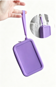 Sacs cosmétiques de voyage imperméables personnalisés avec logo d'usine, trousse de maquillage portable en silicone, pochette de toilette pour femmes, rangement de voyage - Product Image 6