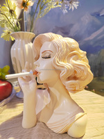 Figurine tête de femme blanche en résine personnalisée, porte-encens qui pleure, buste de femme, statue, brûleur à cône d'encens à reflux