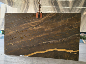 Grandes dalles de quartzite cuir de bronzite naturelle du Brésil, granit brun Cabernet, pour comptoirs modernes sur mesure, îlots, tables et dessus de vanité - Product Image 3