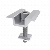 YZ Support de montage solaire de toit pré-assemblé de haute qualité à énergie solaire, avec borne de mise à la terre et pince intermédiaire en acier inoxydable SUS304