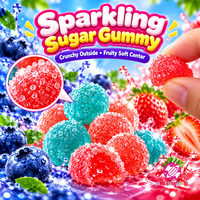 Bonbons Gélifiés Halal en Gros, Oursons Fruités, Sucrés, Saveur Fraise Myrtille, Doux et Moelleux, pour Fêtes d'Enfants