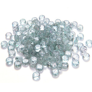 Cuentas Redondas Planas de Acrílico Transparente con Letras del Alfabeto Inglés, 100 Piezas por Paquete, 4*7mm - Product Image 5