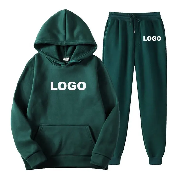 Oem Oversized Franse Badstof Joggingkatoen Groothandel Blank Unisex Custom Trainingspak Sweatsuit Voor Mannen