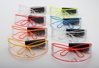 Rich shining Großhandel Mode Cyberpunk 10 EL Cold Colors Neon LED Brille Leuchten Sonnenbrille für Neujahrs party
