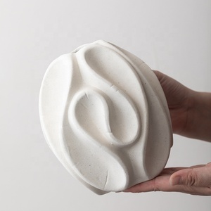 Vase en céramique blanc givré <span class=keywords><strong>moderne</strong></span> Vase à fleurs simple de style nordique pour la chambre à coucher Décoration de la maison Design <span class=keywords><strong>rustique</strong></span> Art déco - Product Image 5