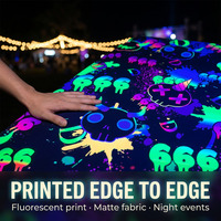 Toile de fond fluorescente UV qui brille dans le noir pour la décoration de scène de fête néon, photographie, fournisseur exclusif en gros