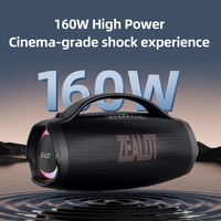 Haut-parleur de fête extérieur S98 de haute qualité avec sortie 160W, lumières LED RGB, batterie rechargeable, prise en charge TF/AUX/TWS pour les fêtes